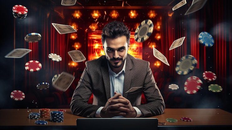 Tampilan dealer Live Casino profesional dalam sesi permainan langsung di platform